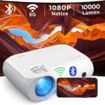 Proyector Portátil 5G WiFi Bluetooth - Proyector 4K Compatible, Nativo 1080P, 10000 Lumens YOTON Y7, Entradas HDMI, AV, USB, Proyector Video para Smartphone, PC, Xbox, PS5, Laptop