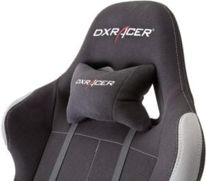 Robas Lund DX Racer 5 - Silla de Escritorio/Oficina/Gaming, con Ruedas, Altura Ajustable, Tapizada, Reposabrazos, Madera, color Negro/Gris, 74 x 52 x 123-132 cm