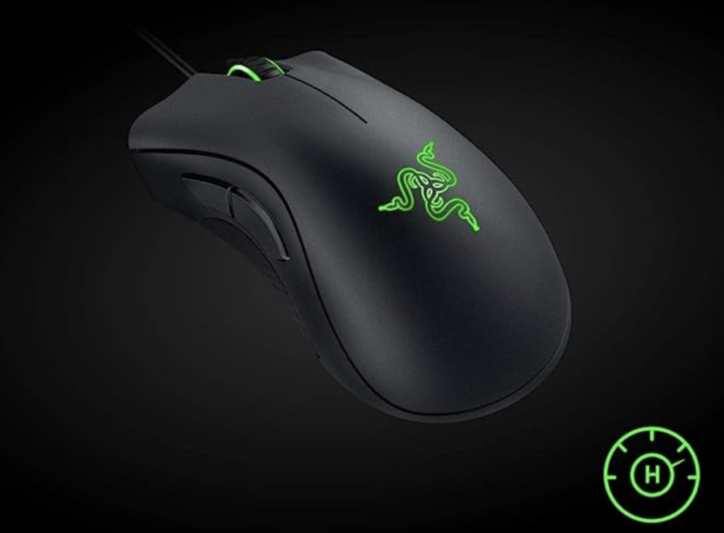 Razer DeathAdder Essential - Ratón Gaming con sensor óptico, 6400 DPI (5 botones programables, interruptores mecánicos, agarres laterales de goma)
