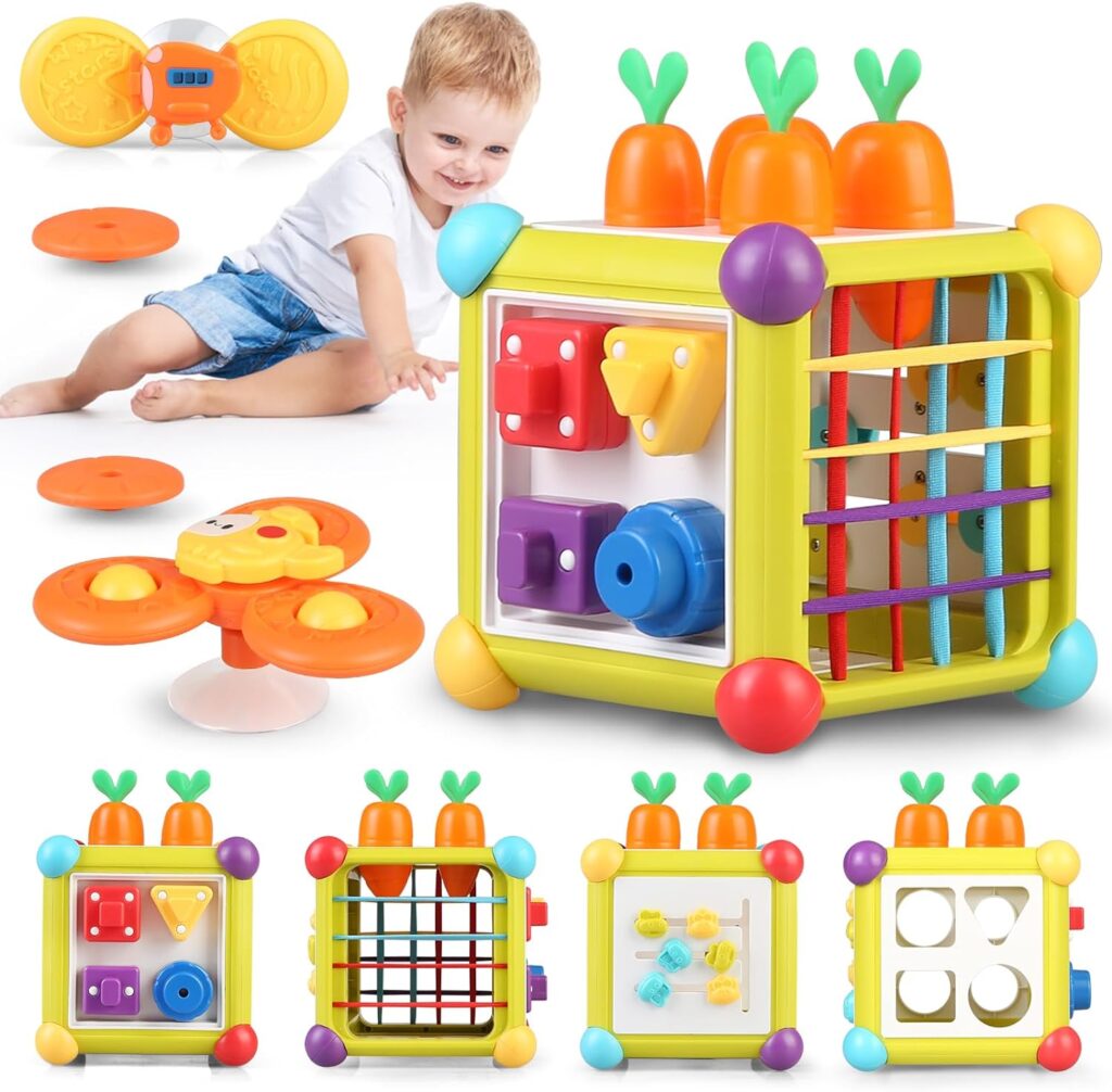kramow Cubo Actividades Bebe 1 año, Juguetes niños 1-2 años Educativos, Juguetes Montessori 1-2 años, Juegos Bebe Regalo Niñas Niño 12-18 Meses y más