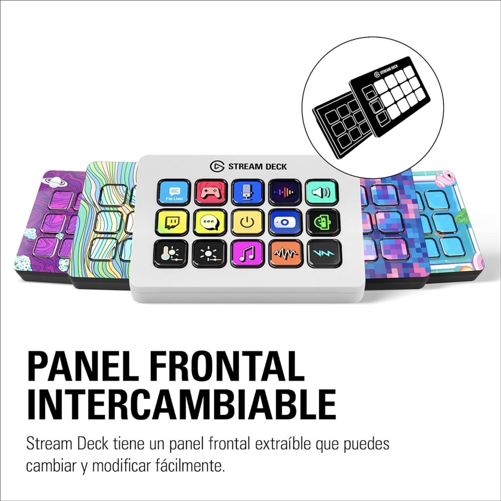 Elgato Stream Deck MK.2 – Controlador de estudio USB, 15 teclas macro, activa acciones en apps y software como OBS, Twitch, ​YouTube y otros, funciona en Mac y PC