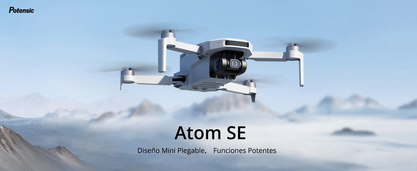 Potensic ATOM SE GPS Drone con Cámara 4K, Menos de 249g, EIS, Max 4KM Transmisión, Velocidad Max 16m/s, Tecnología ShakeVanish, FPV Drone con Auto-Retorno...