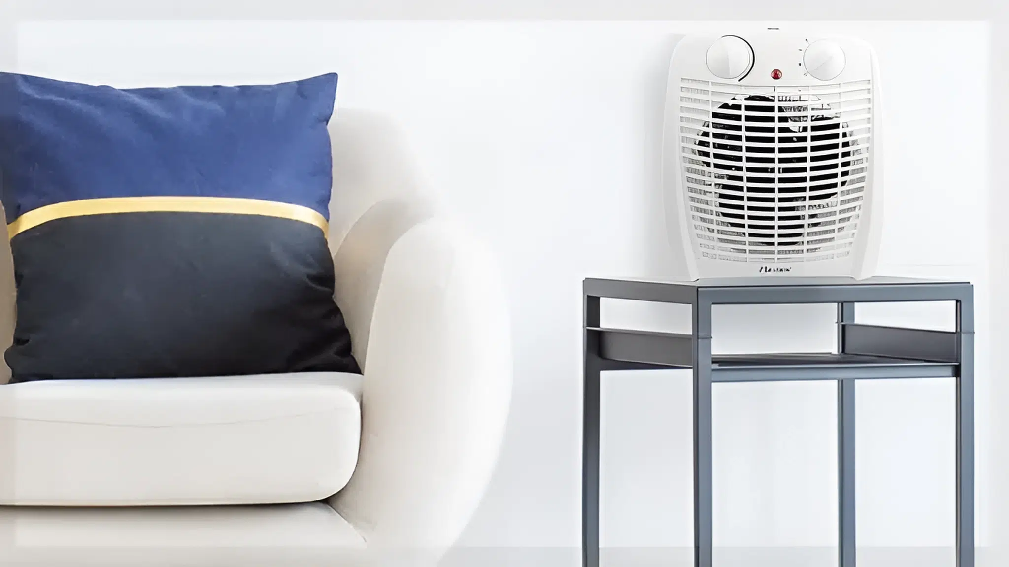 Bestron Calefactor, Termostato, Control de Temperatura, 1000 Vatios/2000 Vatios, Blanco