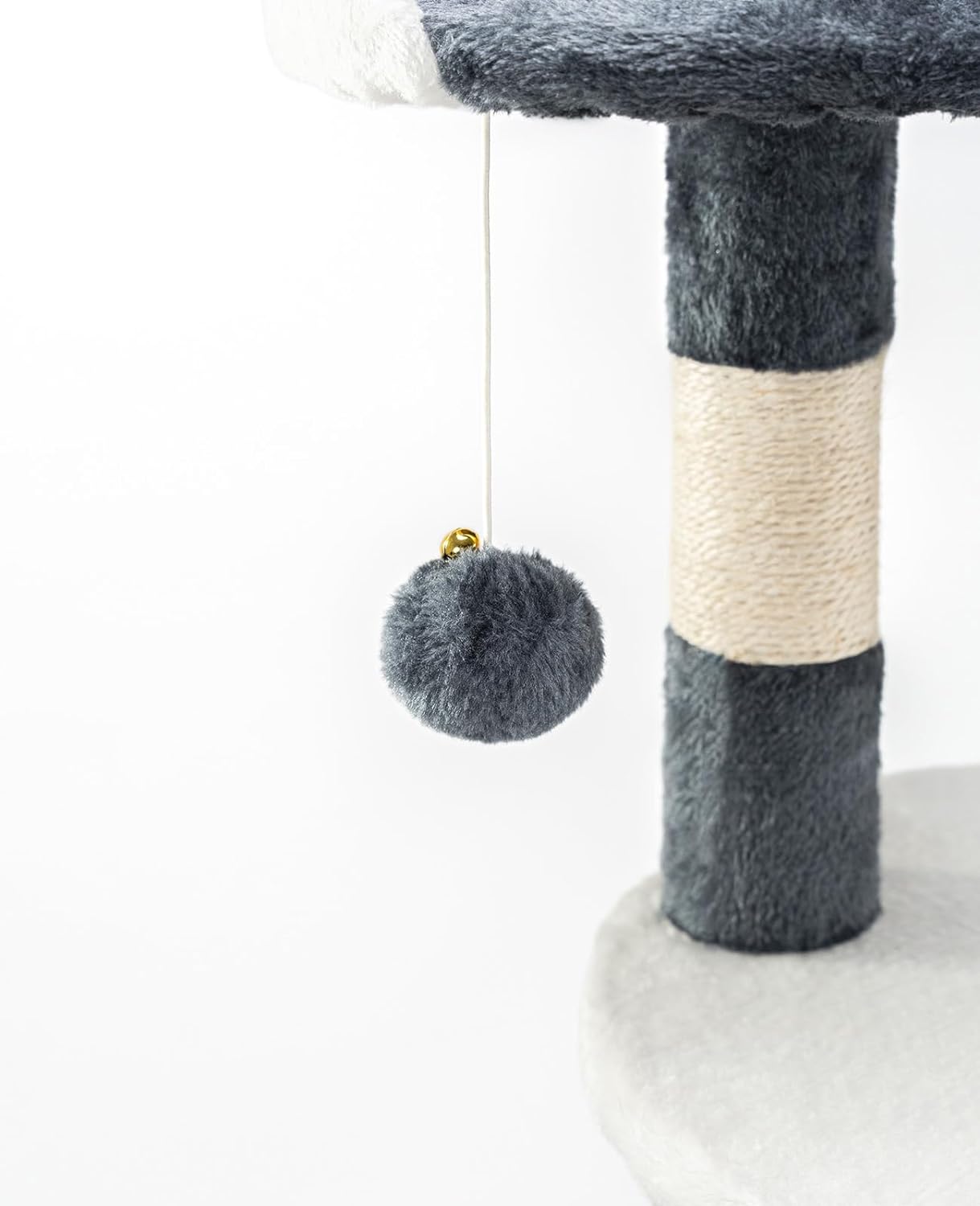 lionto Árbol rascador para Gatos Altura 112 cm, Gris/Blanco