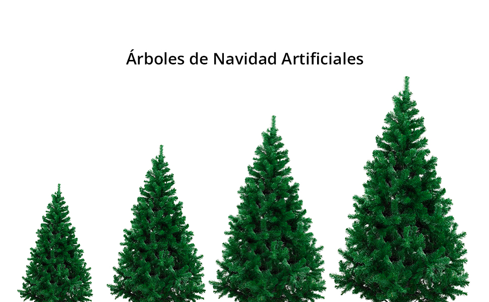 Árbol de Navidad Artificial, Altura 180 cm, Estructura Desmontable, Ramas Abatibles, Soporte Metálico Plegable, TBS038