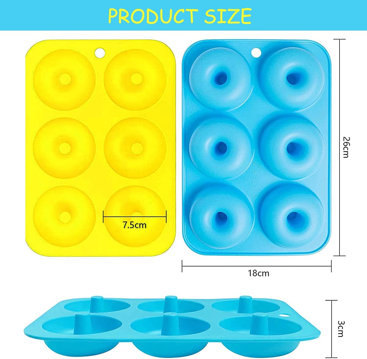 Top 1 - Molde para Donut de Silicona de colores