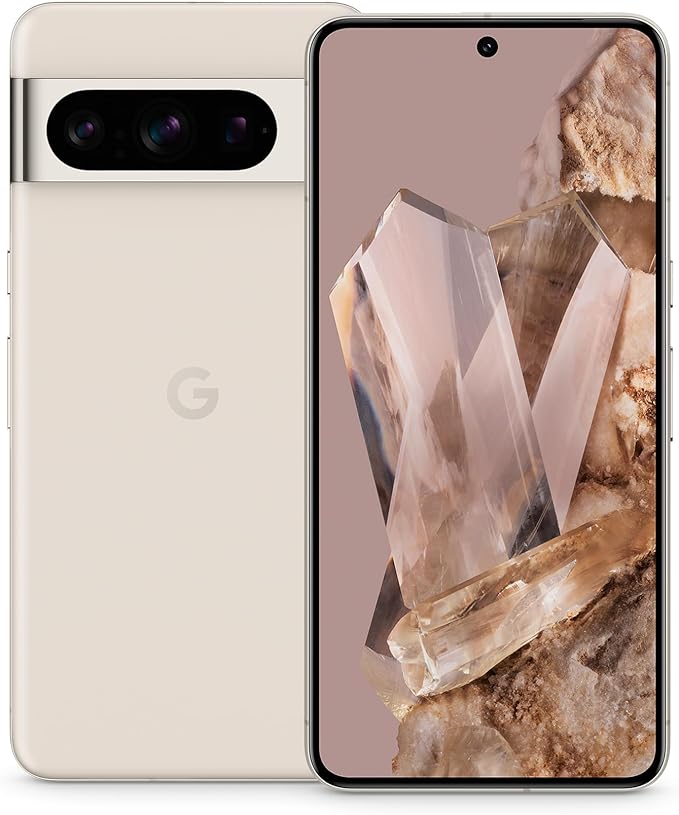 Google Pixel 8 Pro -Smartphone Android libre con lente teleobjetivo, batería con autonomía de 24 horas y pantalla Super Actua - Porcelana, 128GB