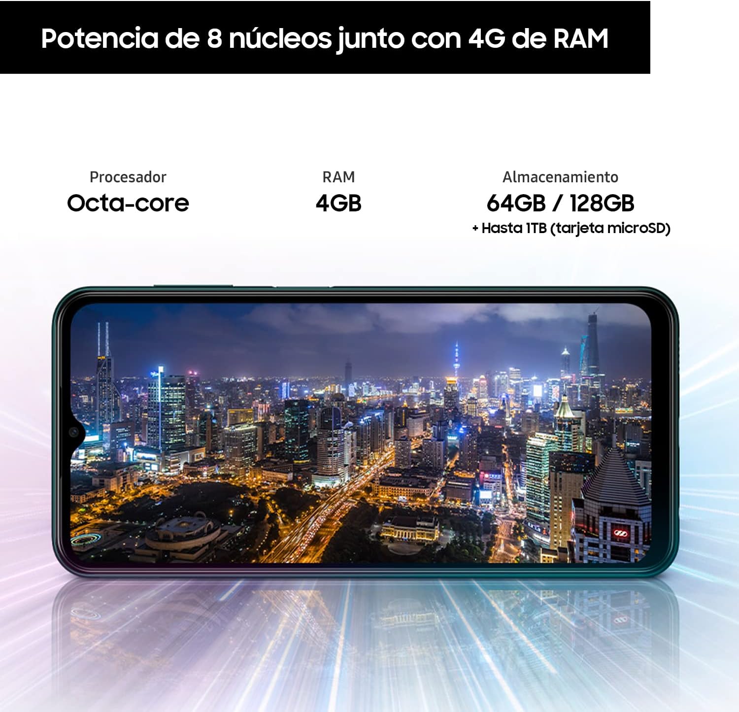 Samsung Galaxy M13 (64 GB) Azul Claro – Teléfono Móvil libre Android, Smartphone con 4GB de RAM [Versión española]