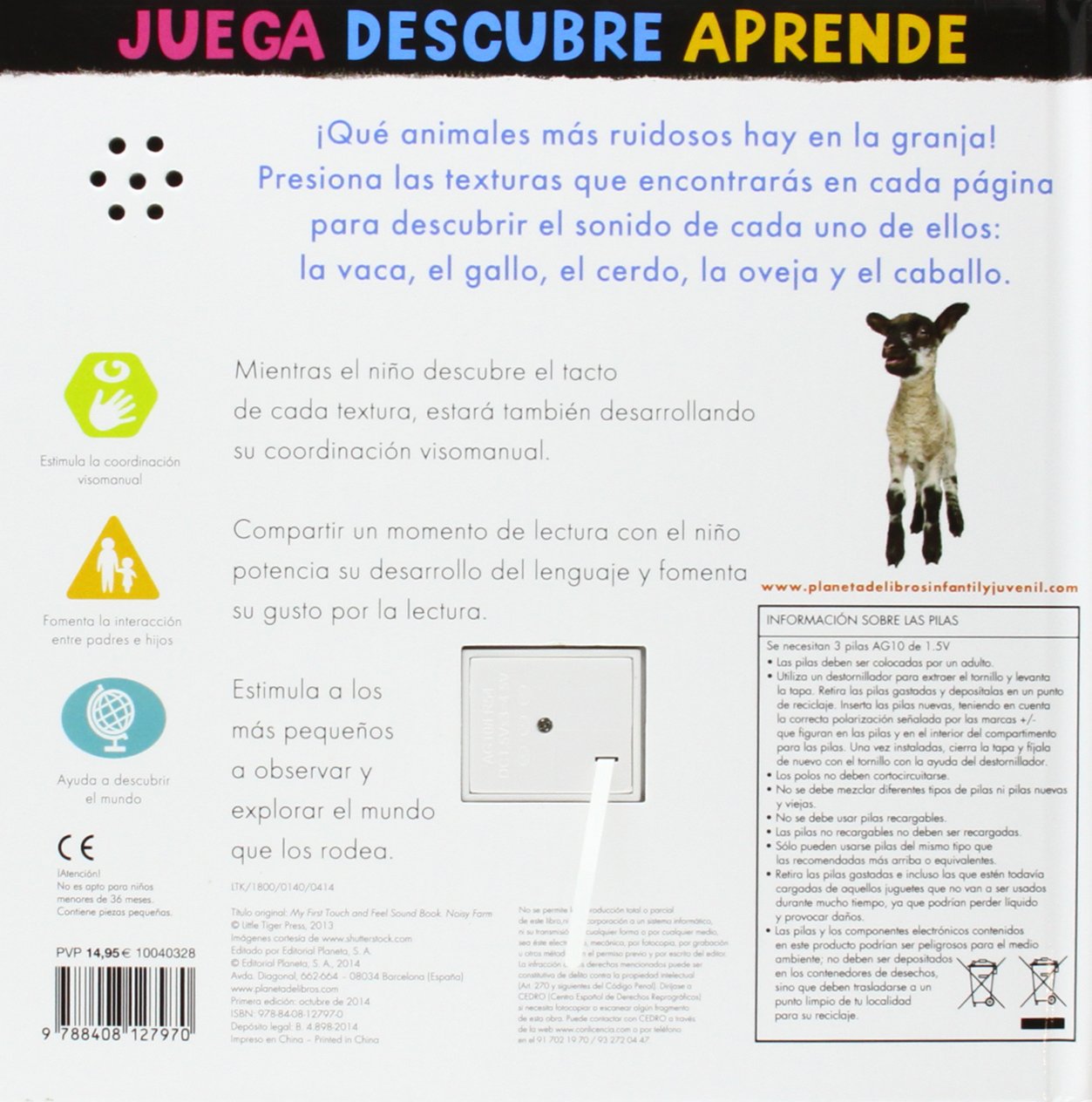 Sonidos de la granja: Mi primer libro de texturas y sonidos