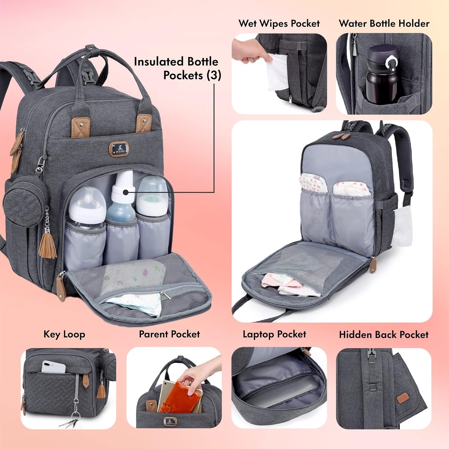 ¡Facilita la crianza con nuestra Mochila Cambiador de Pañales! Diseño moderno, compartimentos organizados y comodidad en cada paso. La solución perfecta para padres con estilo. ¡Descubre la crianza simplificada!