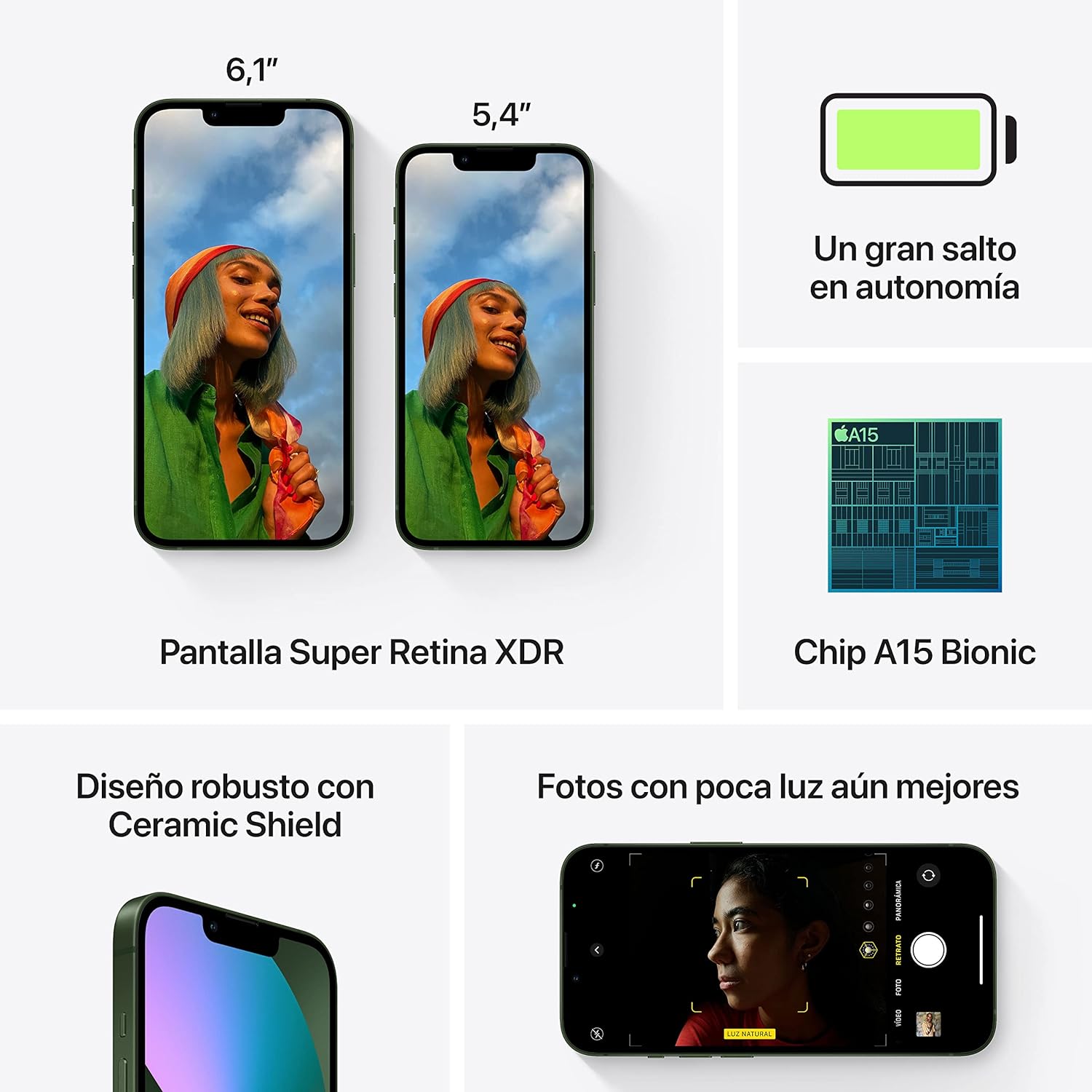 Apple iPhone 13 (128 GB) - de en verde