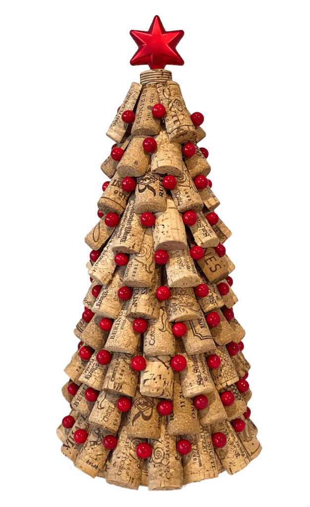 árbol de navidad con corchos