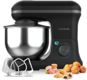 Cecotec Batidora Amasadora Cecomixer Merengue 5L 1200 Black. 1200 W en 6 Niveles, 5 Funciones, Movimiento Planetario, Diseño Elegante, Bol de Acero de 5 L y...