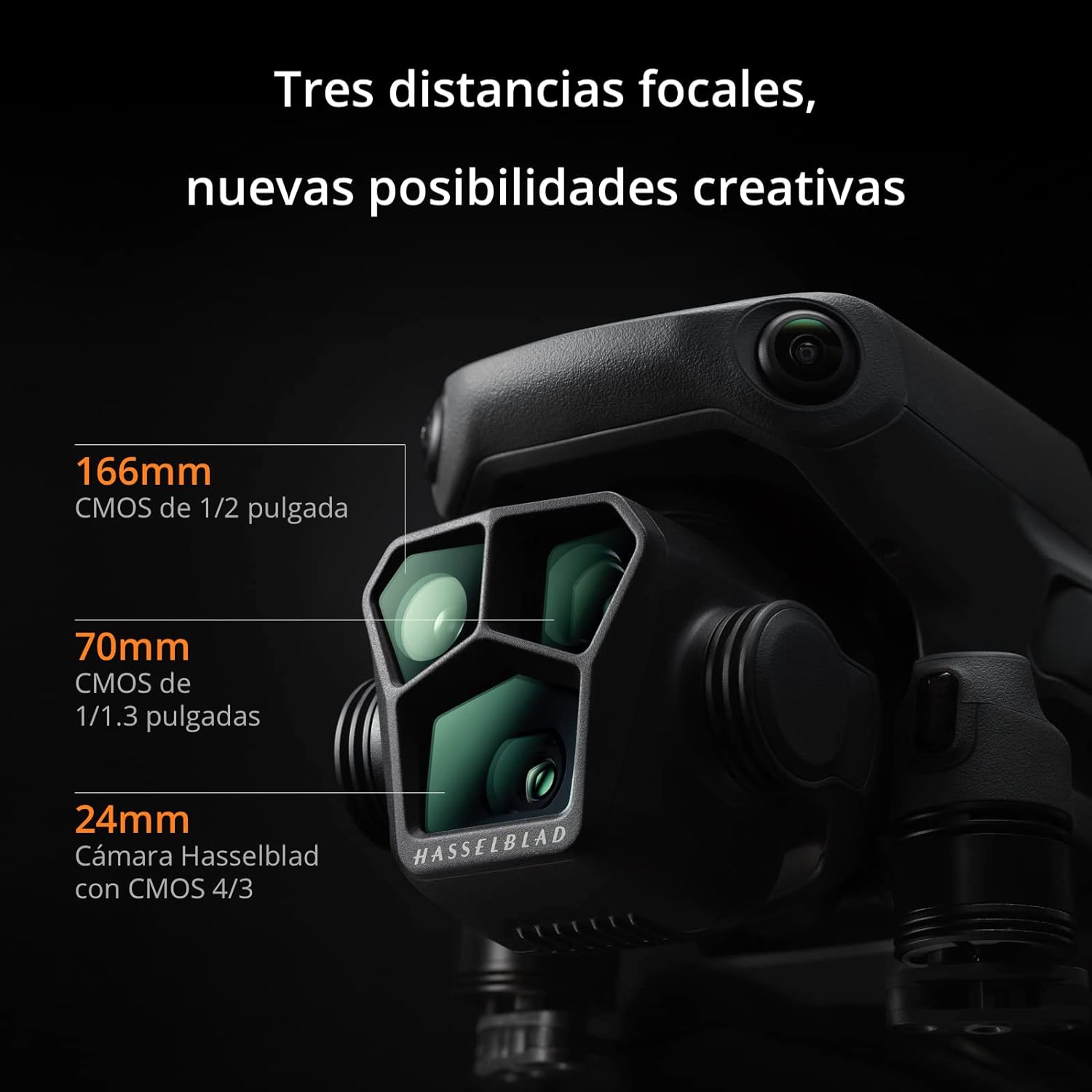 DJI - Pack Mavic 3 Pro Vuela Más con RC (control remoto con pantalla), dron insignia de tres cámaras con cámara Hasselblad con CMOS 4/3, transmisión de...