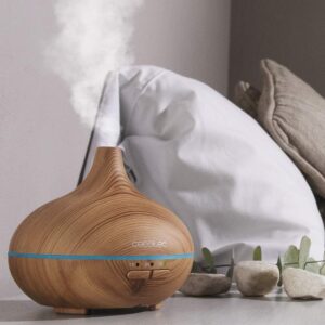 Cecotec Humidificador Ultrasónico y Difusor de Aromas con Temporizador Pure Aroma 150 Yang. Capacidad 150 ml, Temporizador 3 Horas, 7 Colores led, Función...
