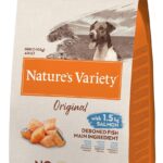 Nature's Variety Original No Grain, Pienso para Perros Adultos Pequeños, Sin cereales, con Salmón sin espinas, 7kg