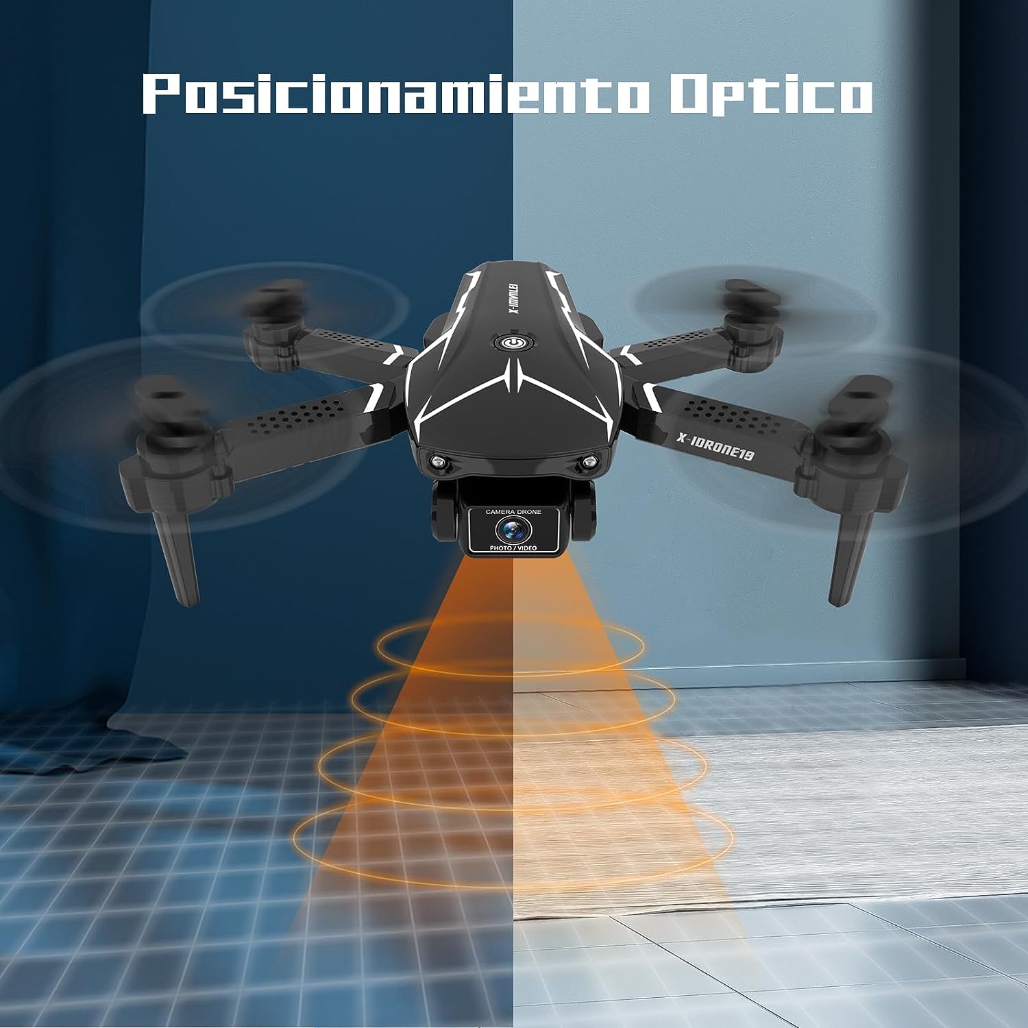 X19 Drones con Cámara 720P Plegable Drones, Doble Cámara Retención de Altitud, APP Control Drone para Principiantes, FPV Helicopter Quadcopter con Control.