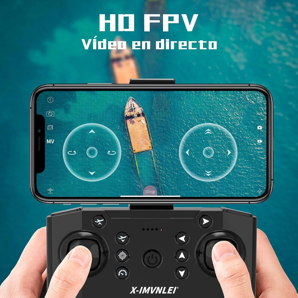 X19 Drones con Cámara 720P Plegable Drones, Doble Cámara Retención de Altitud, APP Control Drone para Principiantes, FPV Helicopter Quadcopter con Control.
