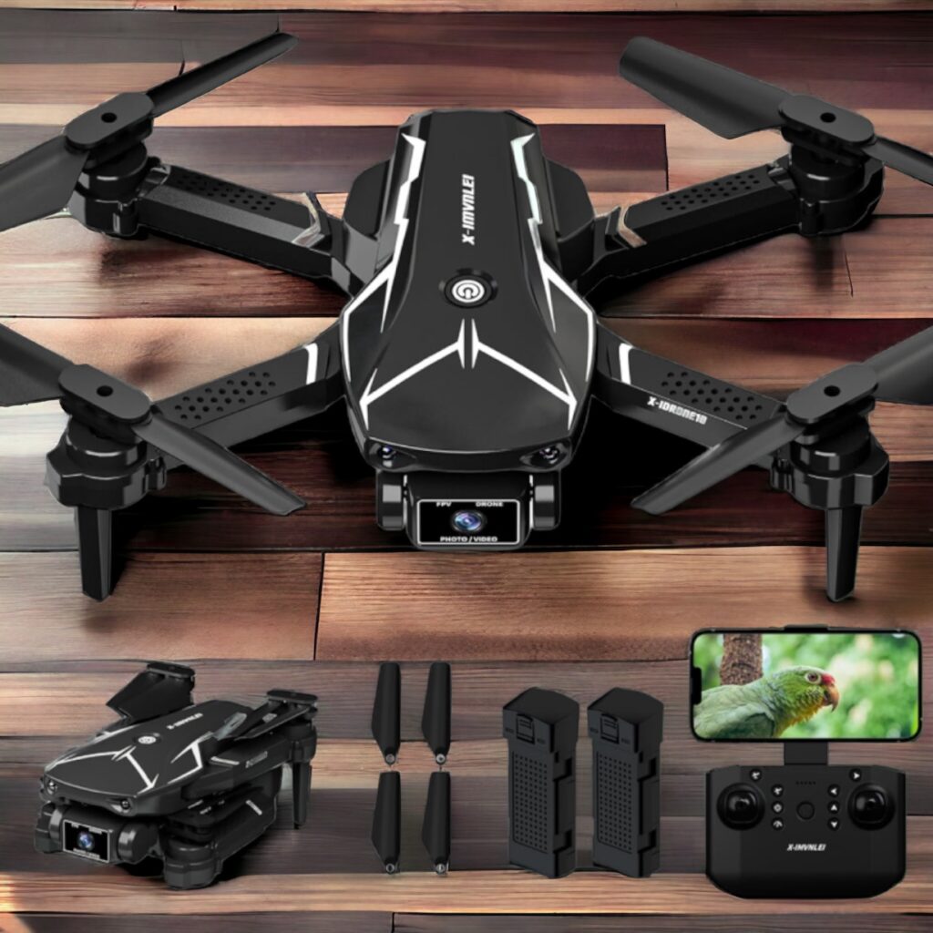 X19 Drones con Cámara 720P Plegable Drones, Doble Cámara Retención de Altitud, APP Control Drone para Principiantes, FPV Helicopter Quadcopter con Control.
