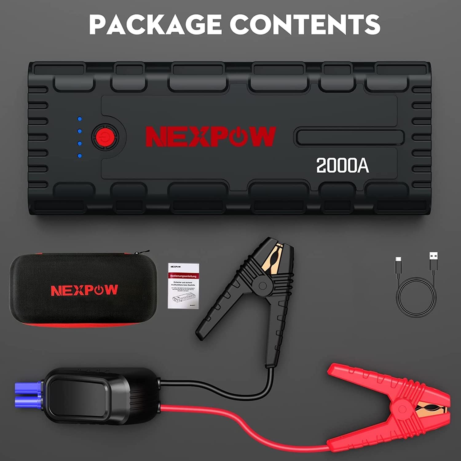 arrancador de coches nexpow que incluye