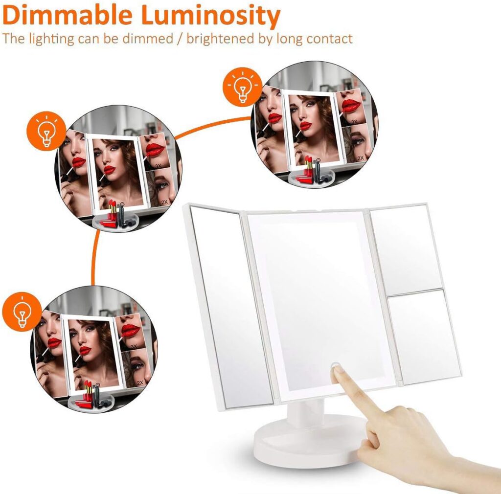 espejo de maquillaje iluminado weily