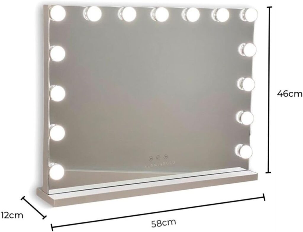 Espejo para maquillaje con luz y control TÁCTIL