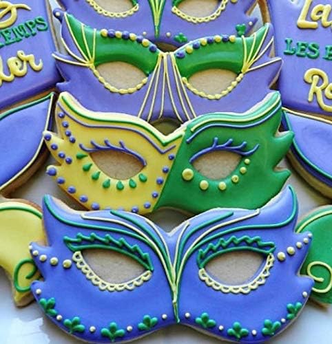 Ann Clark - Cortador de galletas con máscara de Mardi Gras, 4.5 pulgadas, fabricado en Estados Unidos