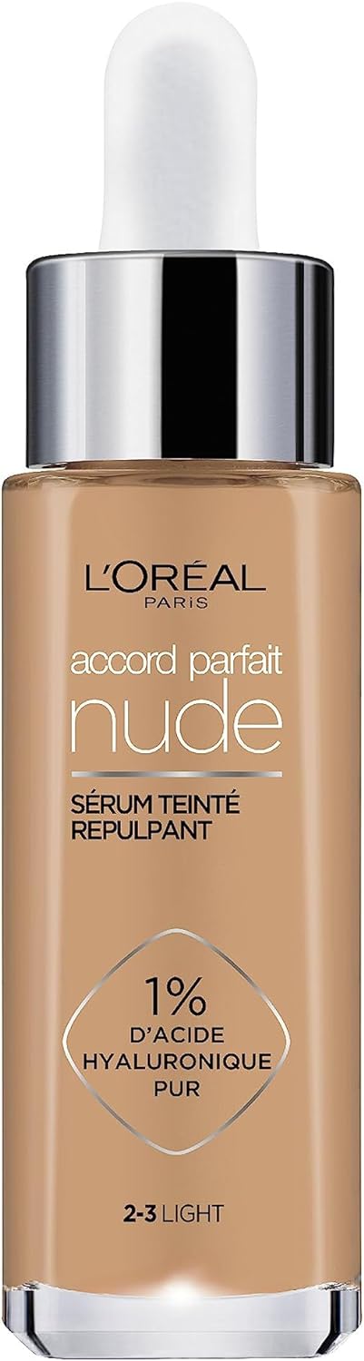 L'Oreal Paris Make-up Designer Maquillaje Sérum Con Color Accord Parfait, Color 2-3 Light, 1 Unidad (Paquete de 1)