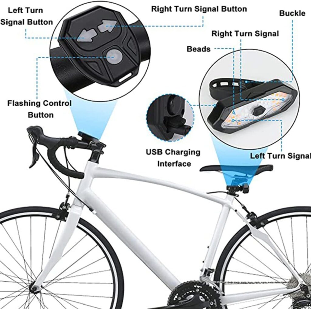 Luz Trasera LED con Intermitentes para Bicicletas y Patinetes Eléctricos NK - Inclinación Ajustable, Impermeable, Carga USB 750mAh, 5 Modos