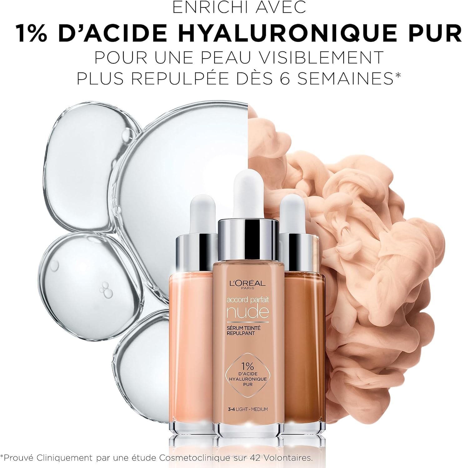 L'Oreal Paris Make-up Designer Maquillaje Sérum Con Color Accord Parfait, Color 2-3 Light, 1 Unidad (Paquete de 1)