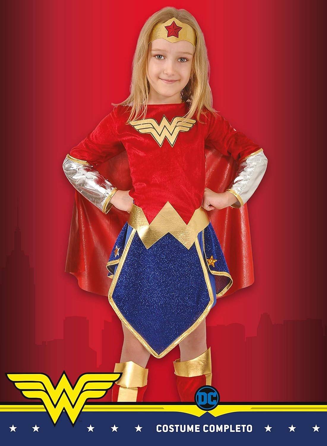 Wonder Woman disfraz niña original DC Comics (Talla 5-7 años)