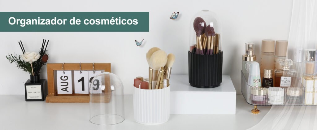 JessLab Organizador Porta Brochas de Maquillaje con Tapa