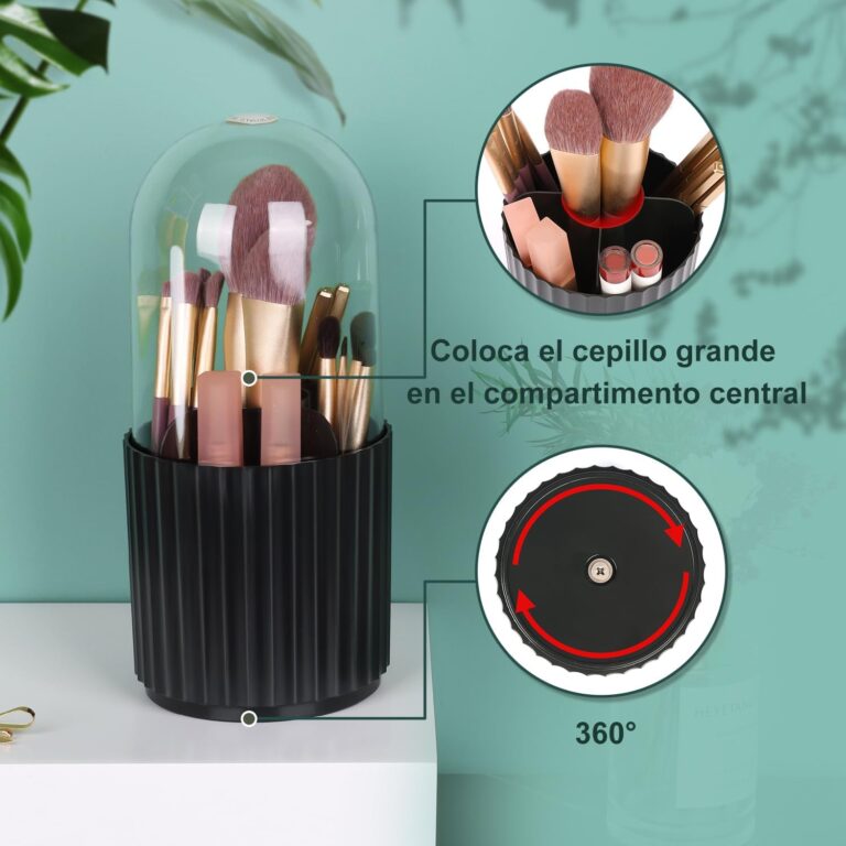 JessLab Organizador Porta Brochas de Maquillaje con Tapa