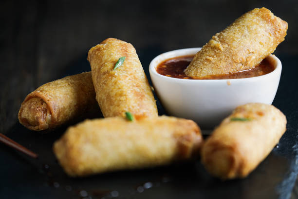 Rollos de huevo vegetarianos