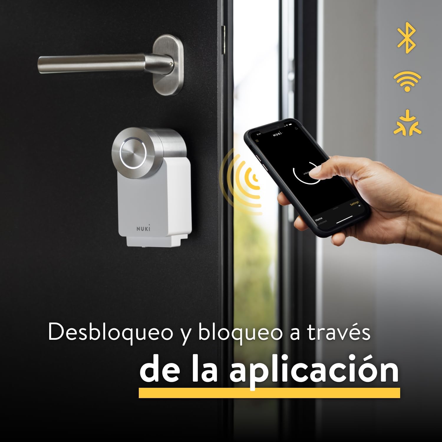 abrir puerta cerradura inteligente
