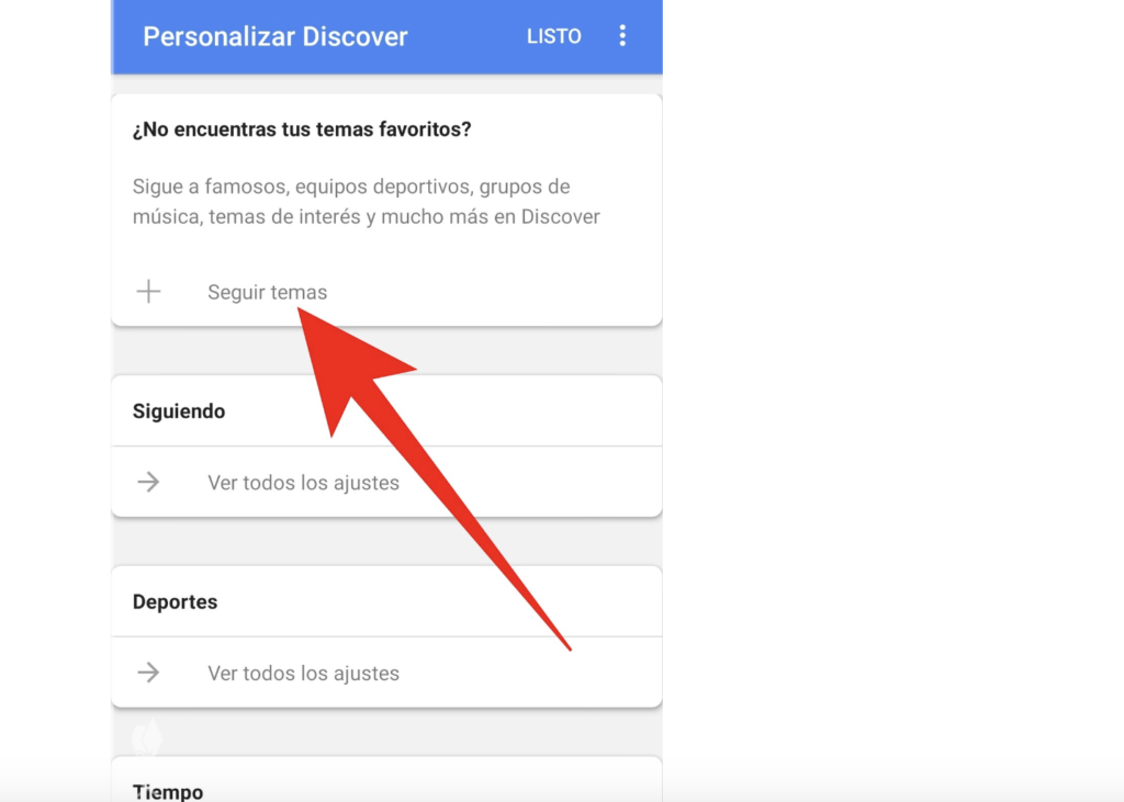 Cómo configurar las noticias de la sección Discover de Google a tu gusto