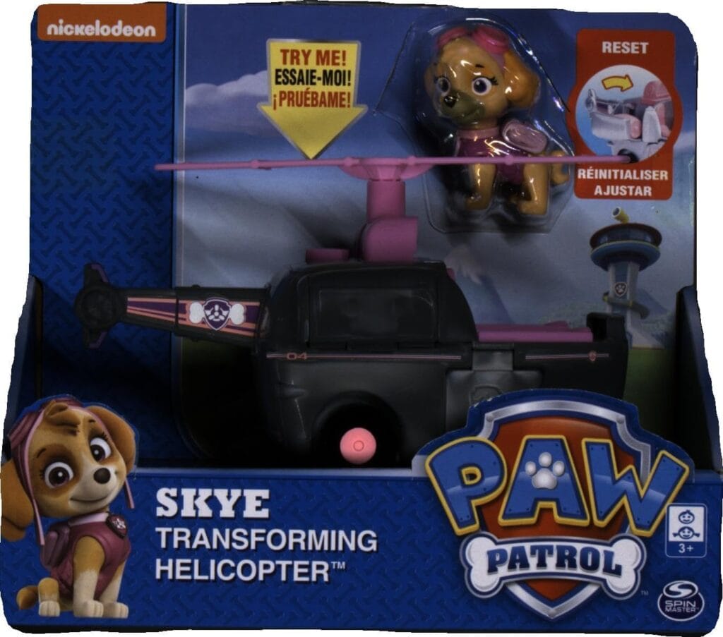 Paw Patrol Helicóptero Transformador de Skye con turbinas Abiertas para Mayores de 3 años, para Niños, unisex