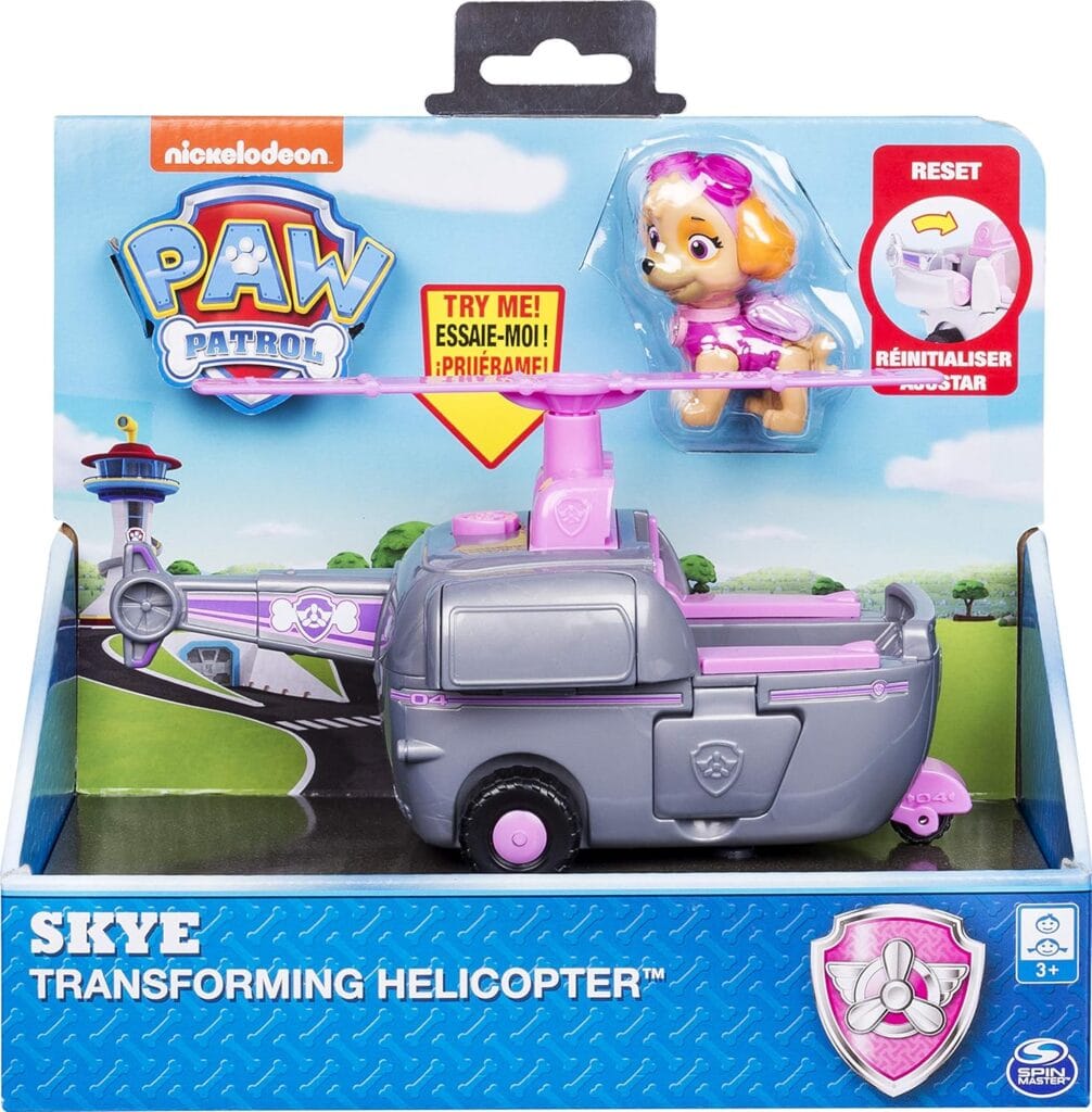 Paw Patrol Helicóptero Transformador de Skye con turbinas Abiertas para Mayores de 3 años, para Niños, unisex

