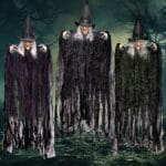 Decoración de Brujas Colgantes JOYIN para Halloween: Set de 3 Figuras de 90 cm para Exteriores e Interiores